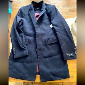 Men’s Le Chateau Navy Wool Blend Dress Jacket